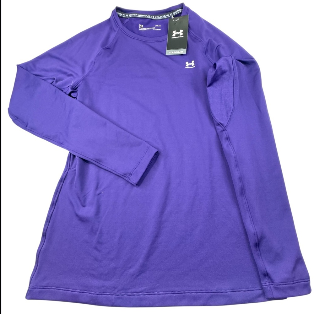 !!! SOLD !!! Shirt Women's Large Purple Thermal ColdGear Authentics Crew Outdoor